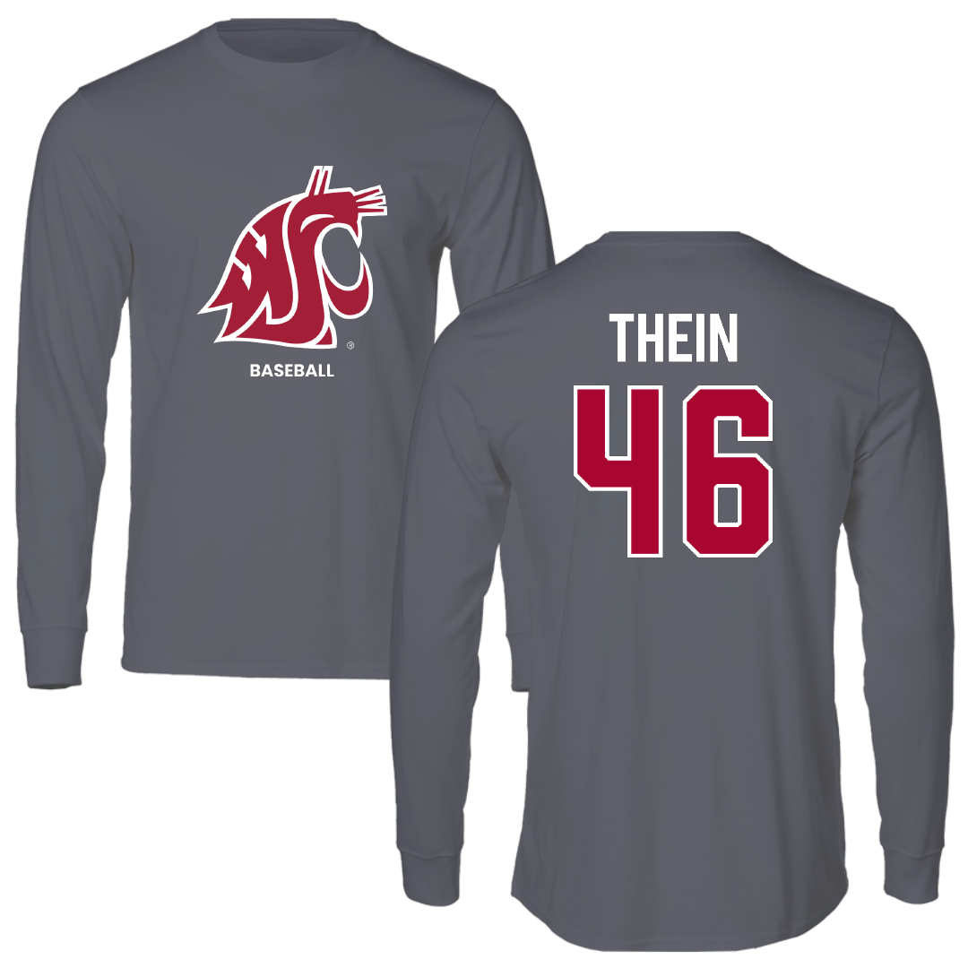 Washington State University Baseball Dark Gray Long Sleeve - #46 Noah Thein