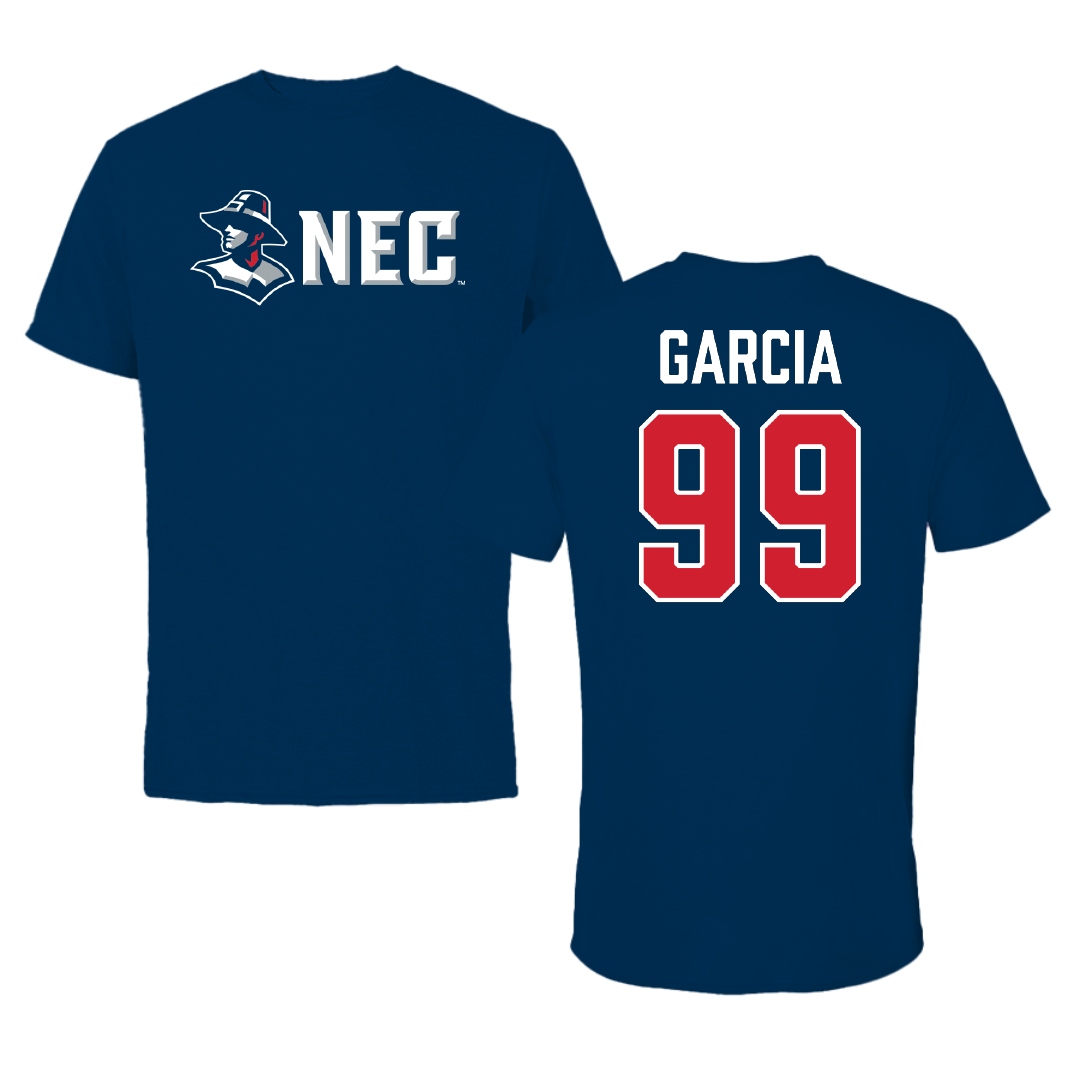 New England College Softball Navy Performance Tee - #99 Sonia Garcia