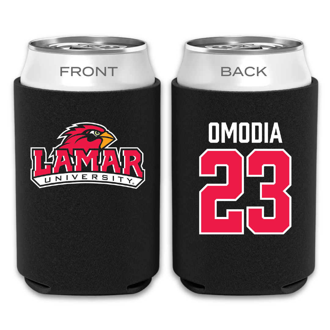 Lamar University Football Black Can Cooler - #23 Paul Omodia