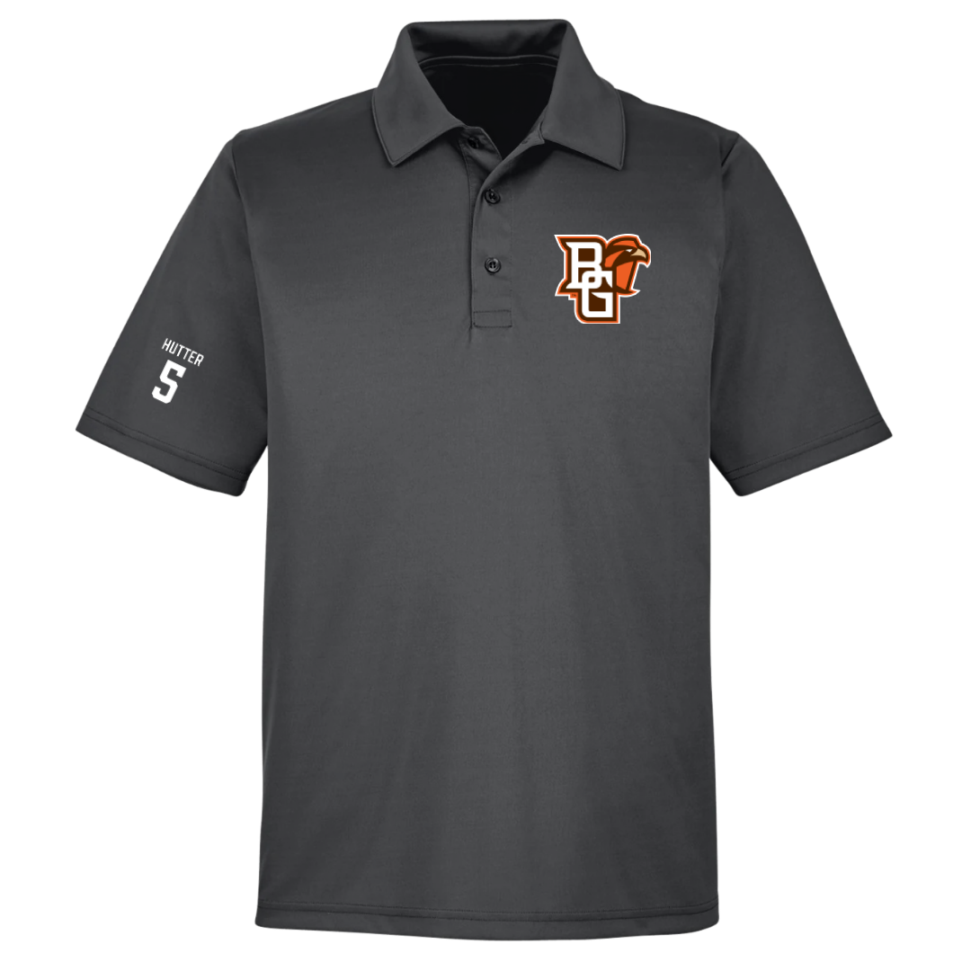 Bowling Green State University Softball Dark Gray Polo - #5 Katie Hutter