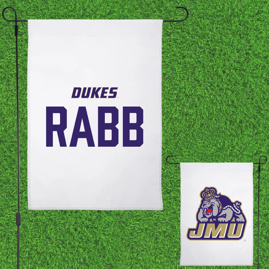 James Madison University Golf White Garden Flag - Hannah Rabb