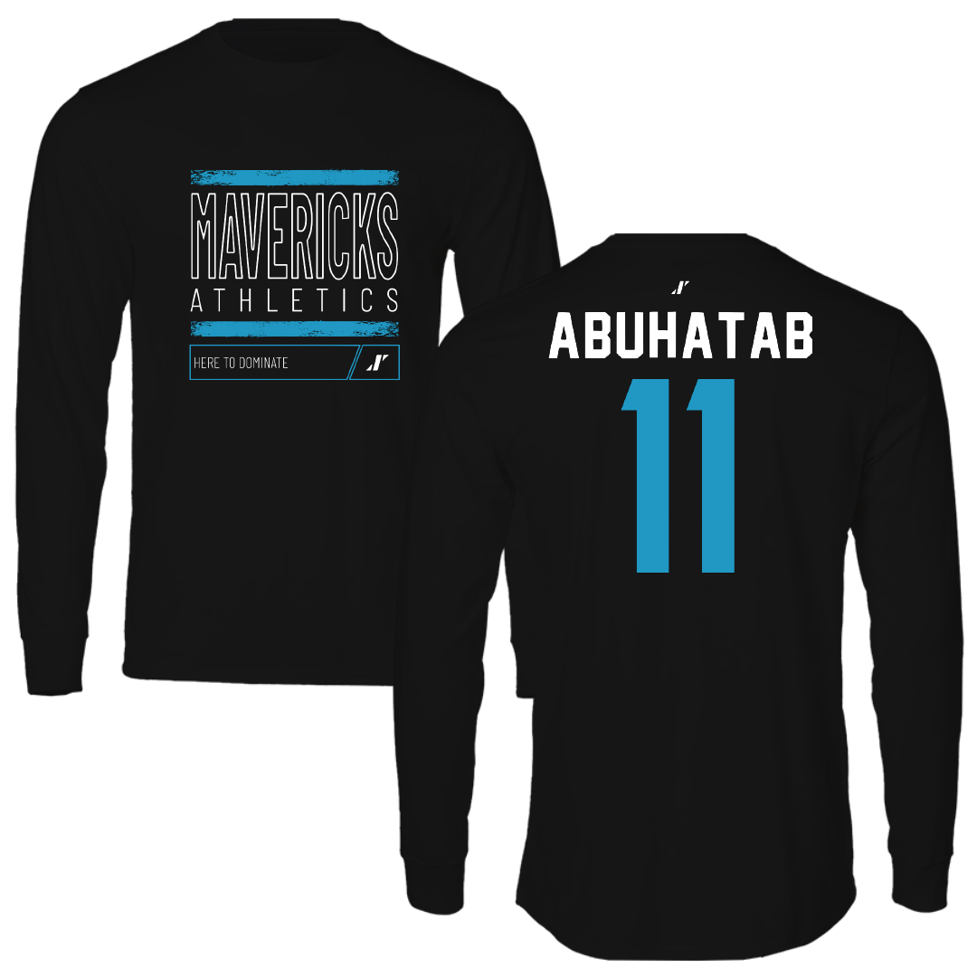 Mercy University Basketball Black Dominate Performance Long Sleeve - #11 Amani Abuhatab