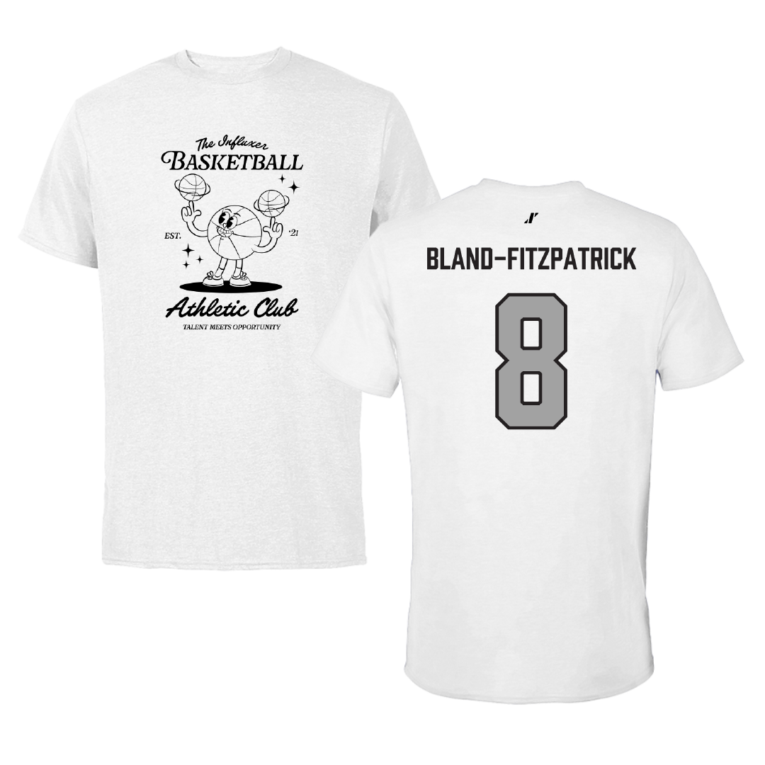 Basketball White Influxer Athletic Club Tee - #8 Joniyah Bland-Fitzpatrick