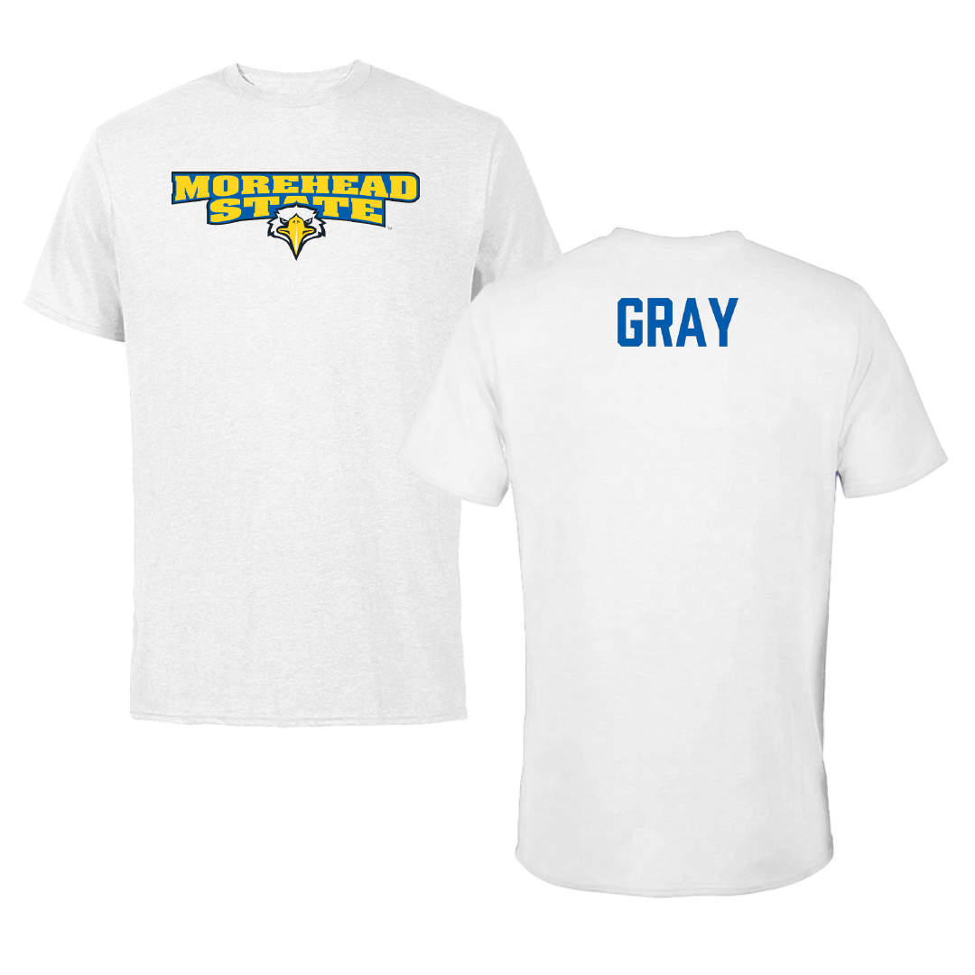 Morehead State University Rifle White Tee - Cooper Gray