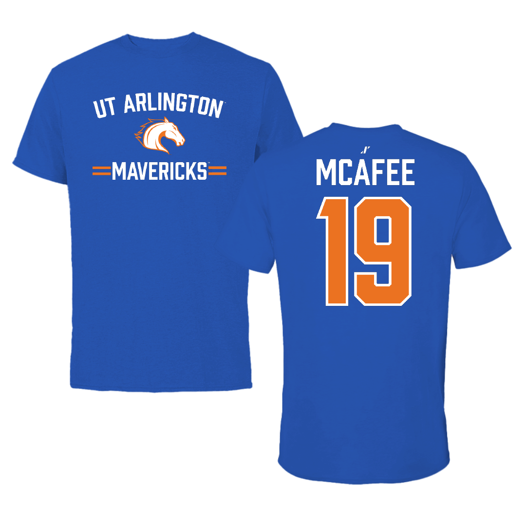University of Texas at Arlington Baseball Blue General Performance Tee - #19 Xander McAfee