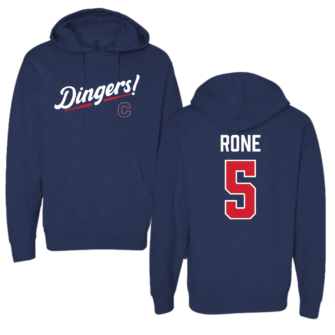 Catawba College Baseball Navy Dingers Hoodie - #5 Ian Rone