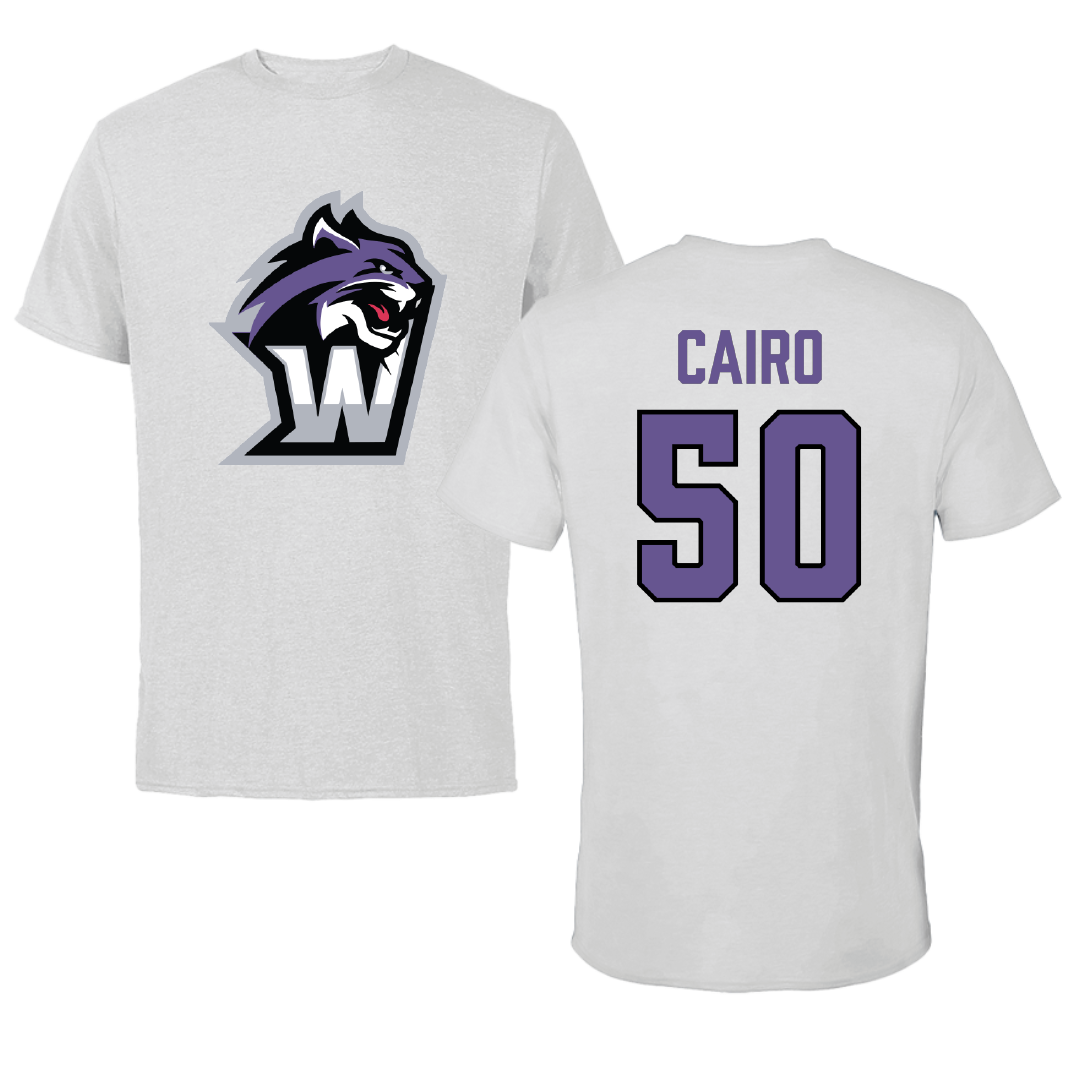 Wiley University Baseball Light Gray Tee - #50 Winfred Cairo