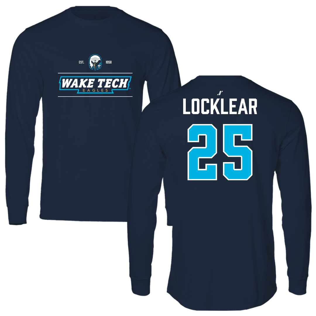Wake Tech Community College Basketball (W) Navy General Performance Long Sleeve - #25 Tanzania Locklear