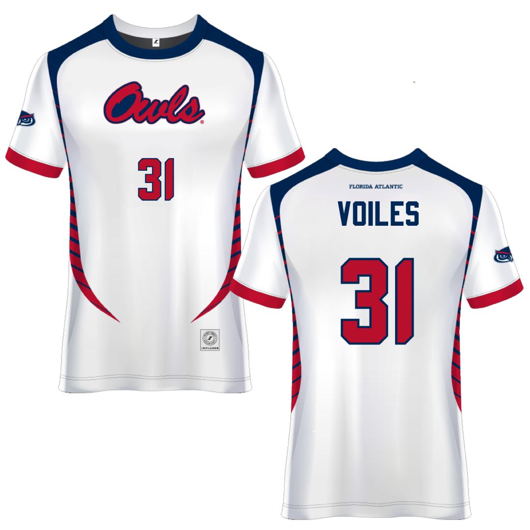 Florida Atlantic University White Soccer Jersey - #31 Ednilson Voiles