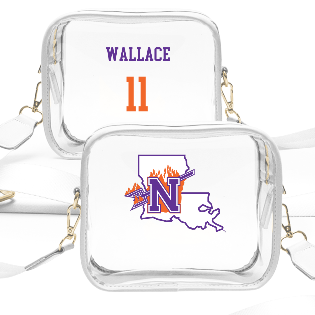 Northwestern State University Football White Clear Stadium Bag - #11 Dane Wallace