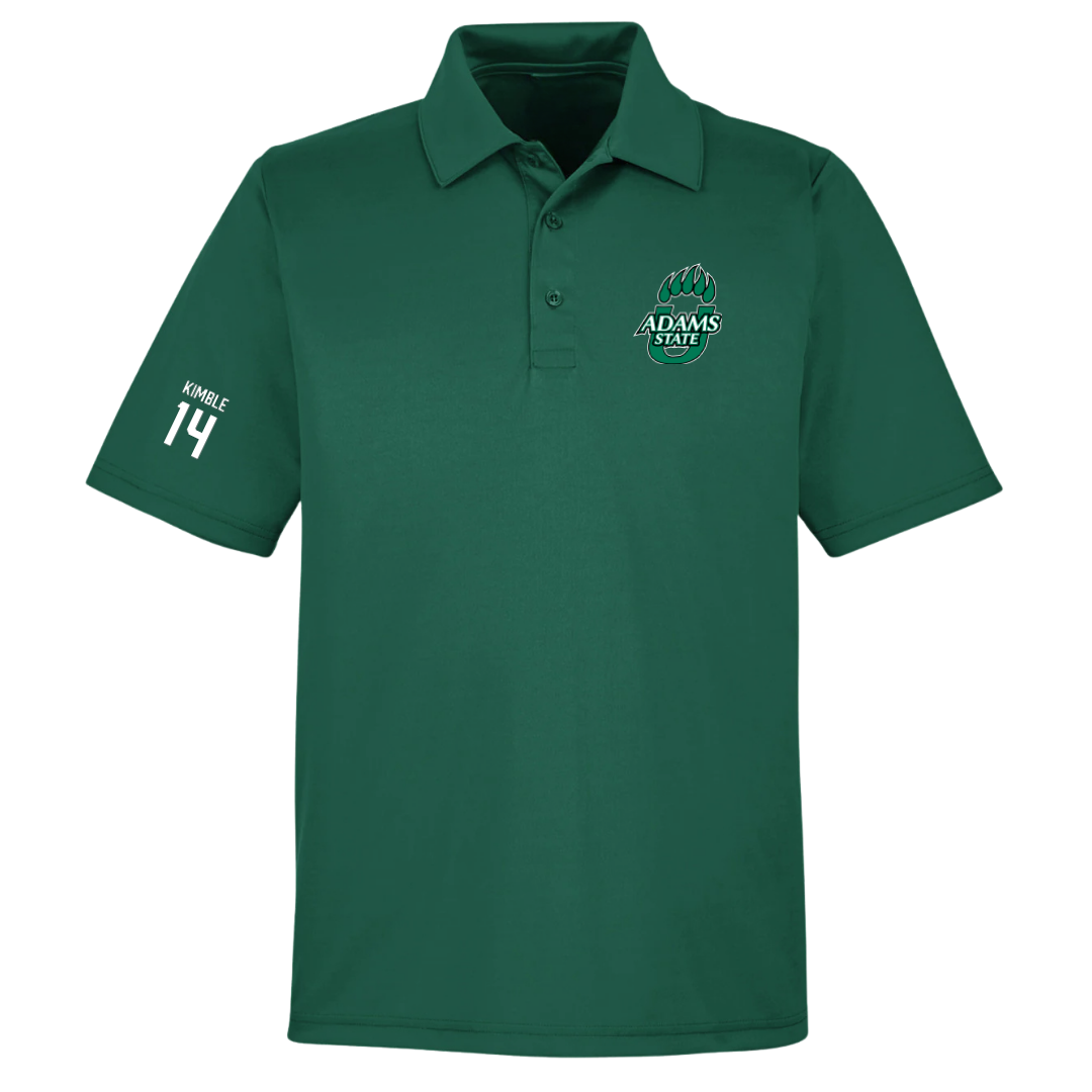 Adams State University Basketball (M) Forest Green Polo - #14 Cam Kimble