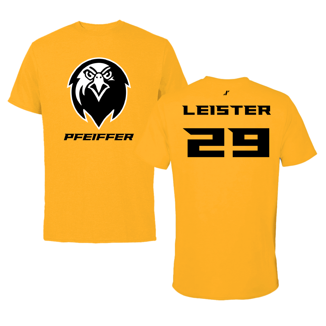 Pfeiffer University Soccer (M) Gold Tee - #29 Anakin Leister