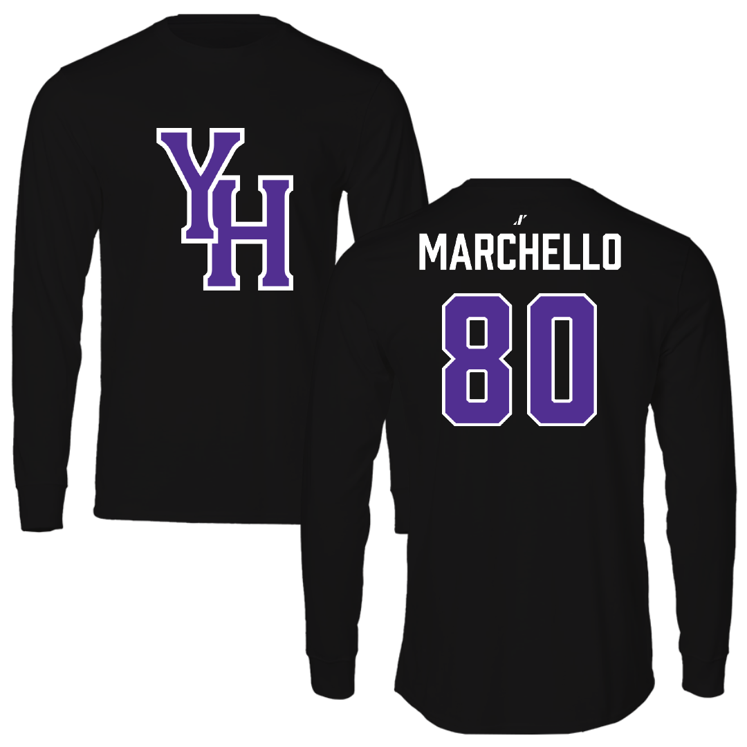 Young Harris College Lacrosse (M) Black Long Sleeve - #80 Sam Marchello