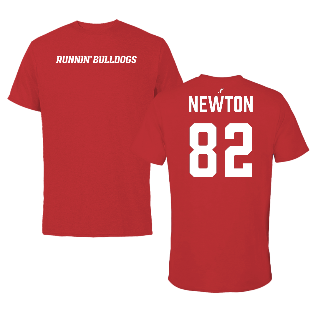 Gardner-Webb University Football Red Performance Tee - #82 James Newton