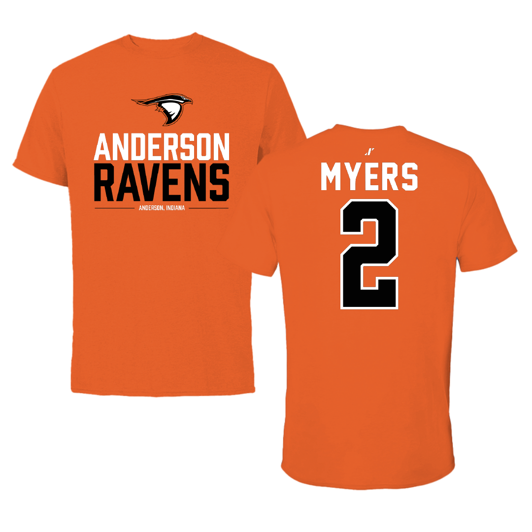Anderson University (Indiana) Football Orange General Tee - #2 Alex Myers