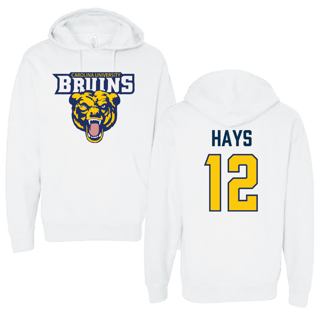 Carolina University Softball White Hoodie - #12 Cameryn Hays
