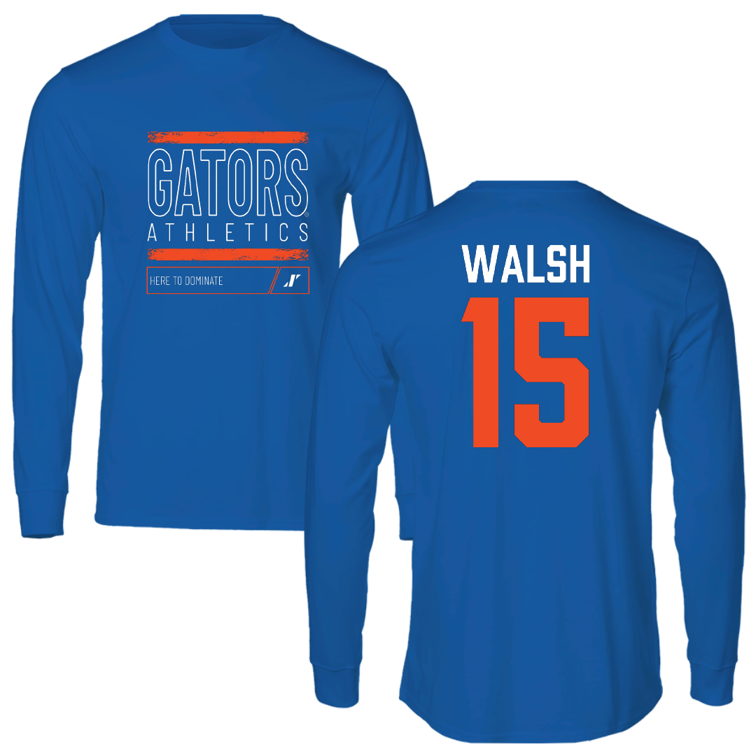 University of Florida Softball Blue Dominate Long Sleeve - #15 Reagan Walsh