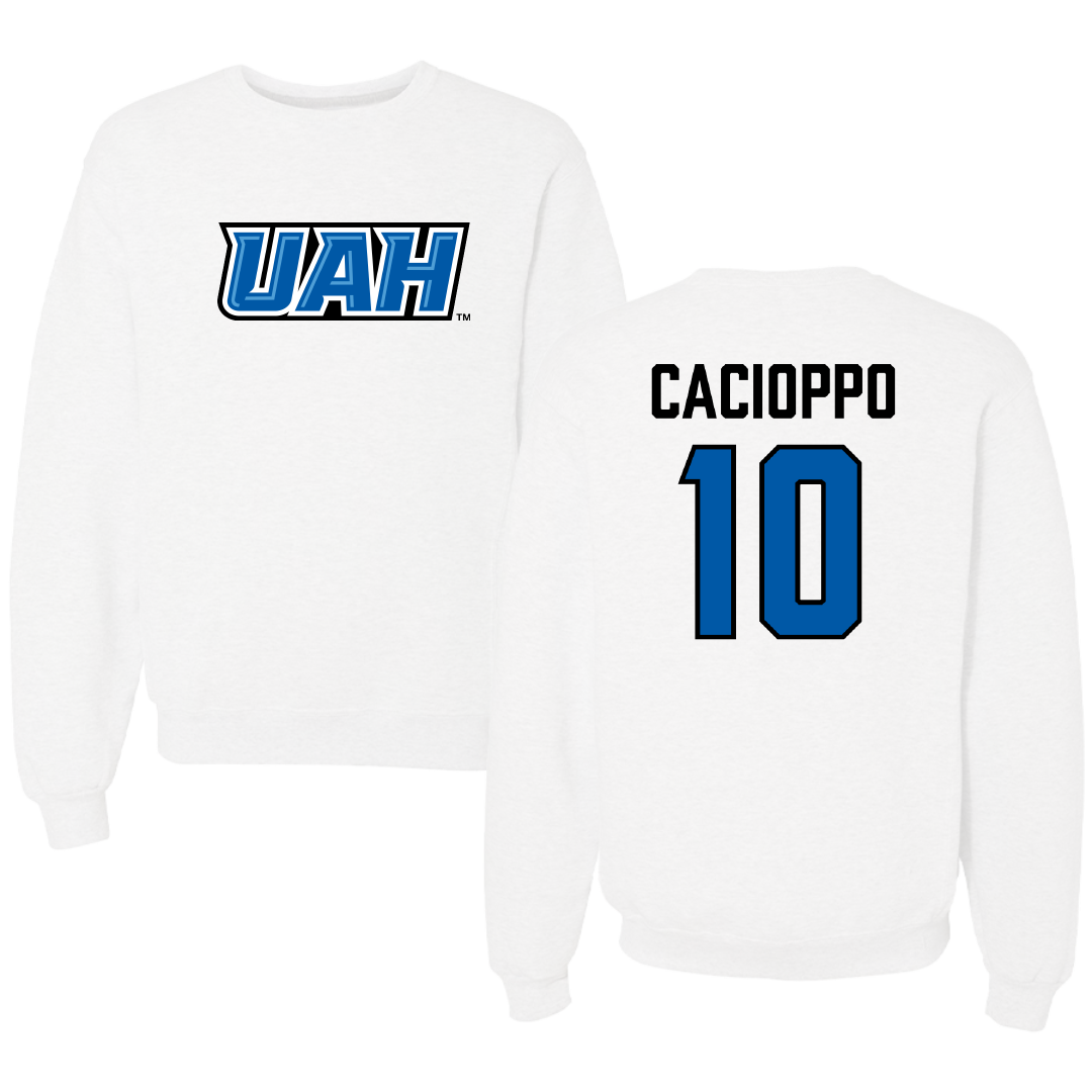Huntsville Baseball White Crewneck - #10 Cross Cacioppo