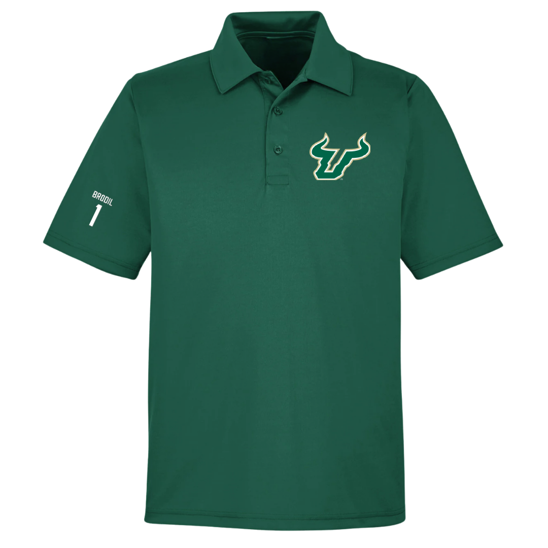 University of South Florida Baseball Forest Green Polo - #1 Marcus Brodil