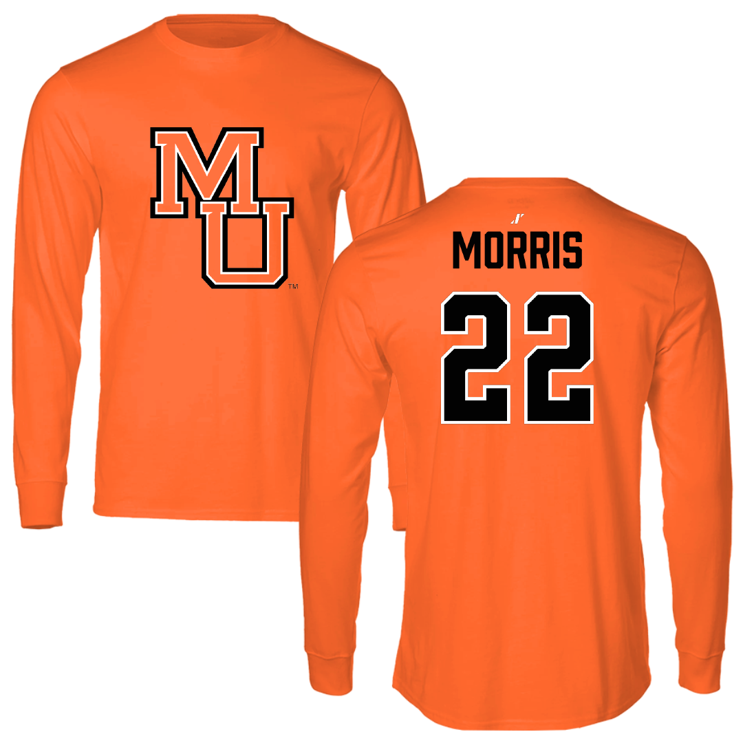 Mercer University Softball Orange Performance Long Sleeve - #22 Ella Morris