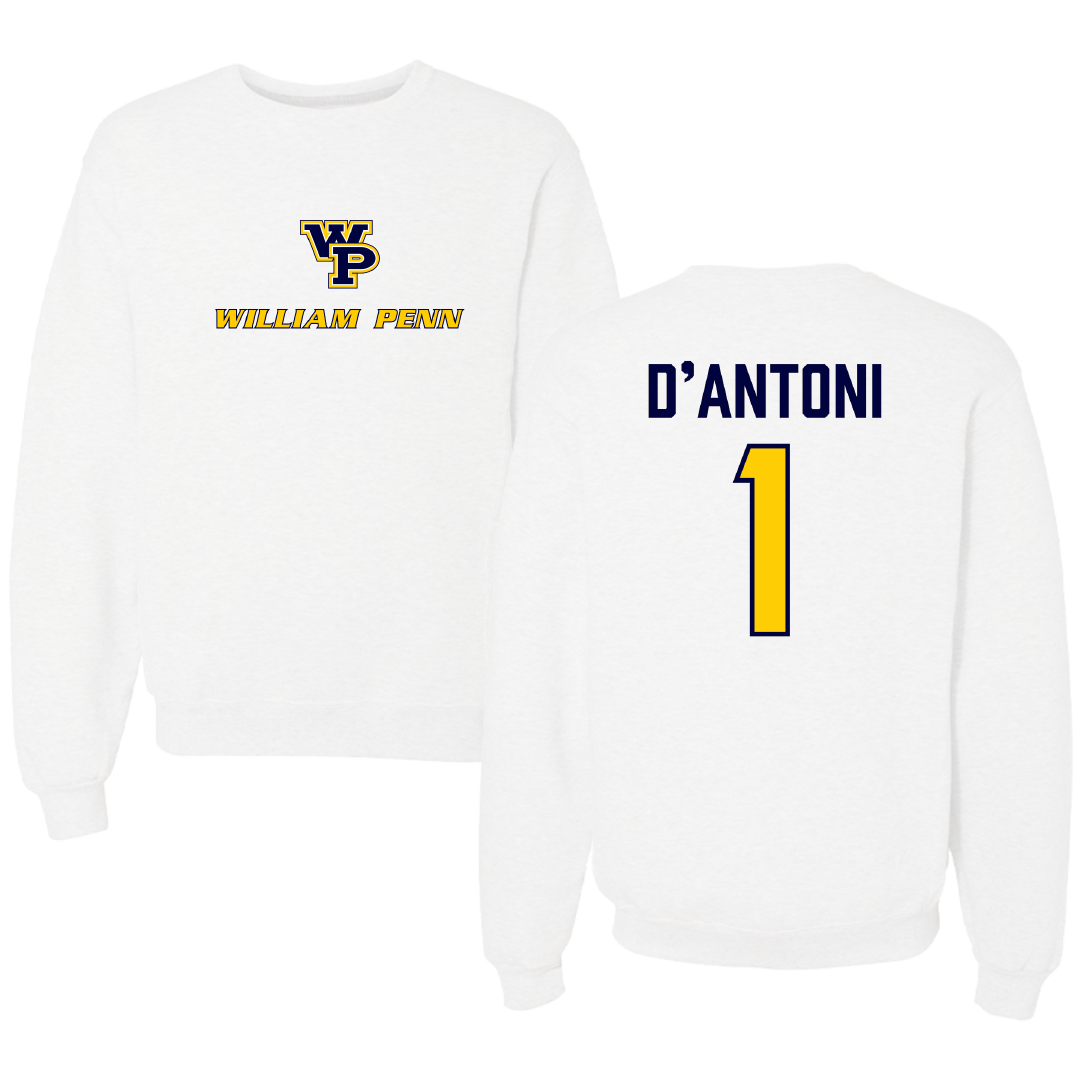 William Penn University Soccer (M) White Crewneck - #1 Gabriel D’Antoni