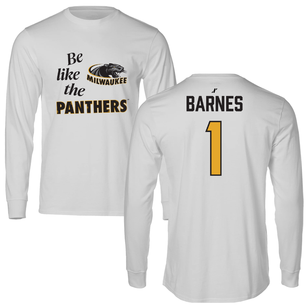 University of Wisconsin-Milwaukee Basketball (W) Light Gray Be Like Us Performance Long Sleeve - #1 Kendall Barnes