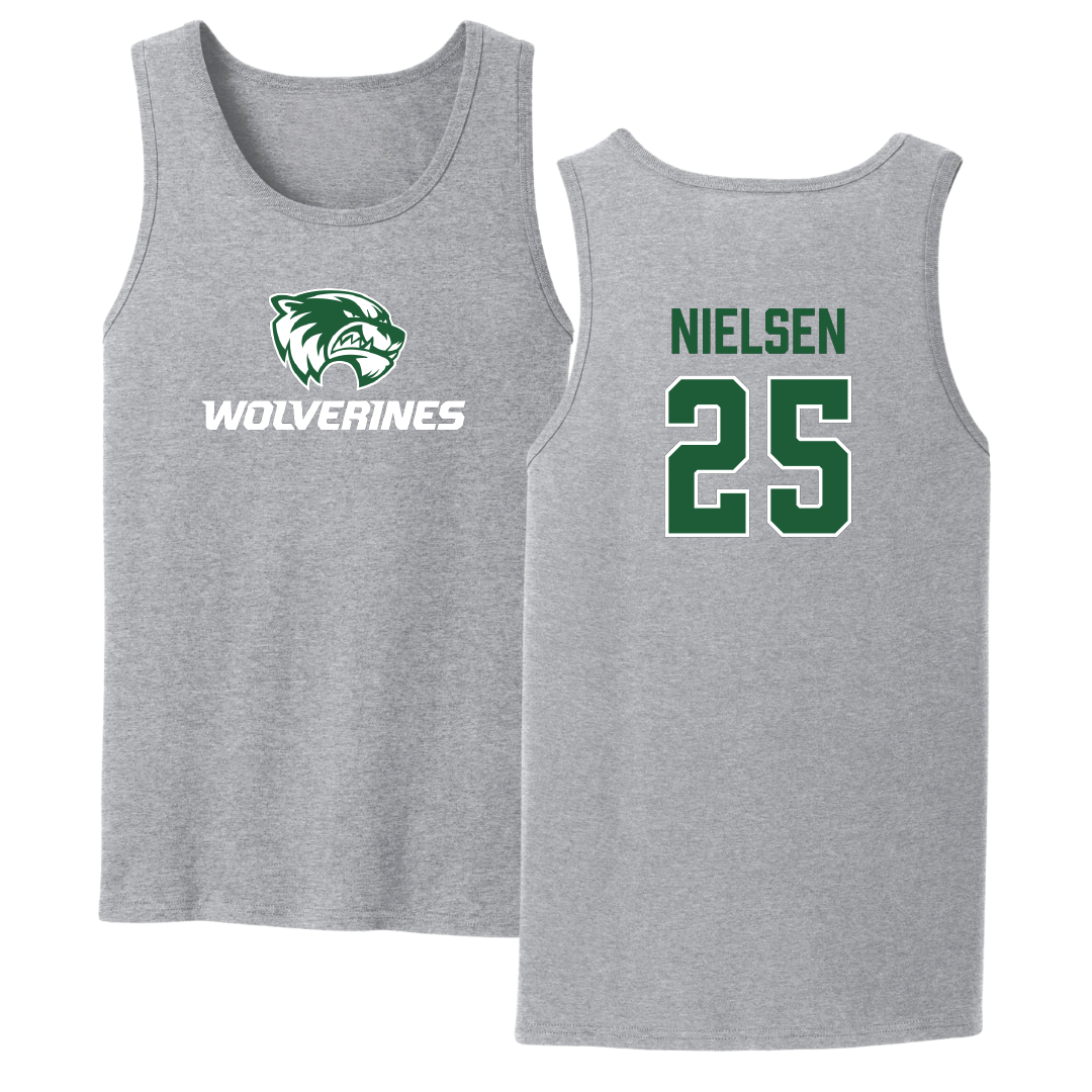 Utah Valley University Softball Sport Gray Tank Top - #25 Saige Nielsen