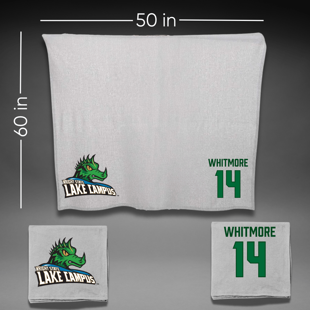 Wright State University Lake Campus Basketball (M) Gray Blanket - #14 Marcus Whitmore