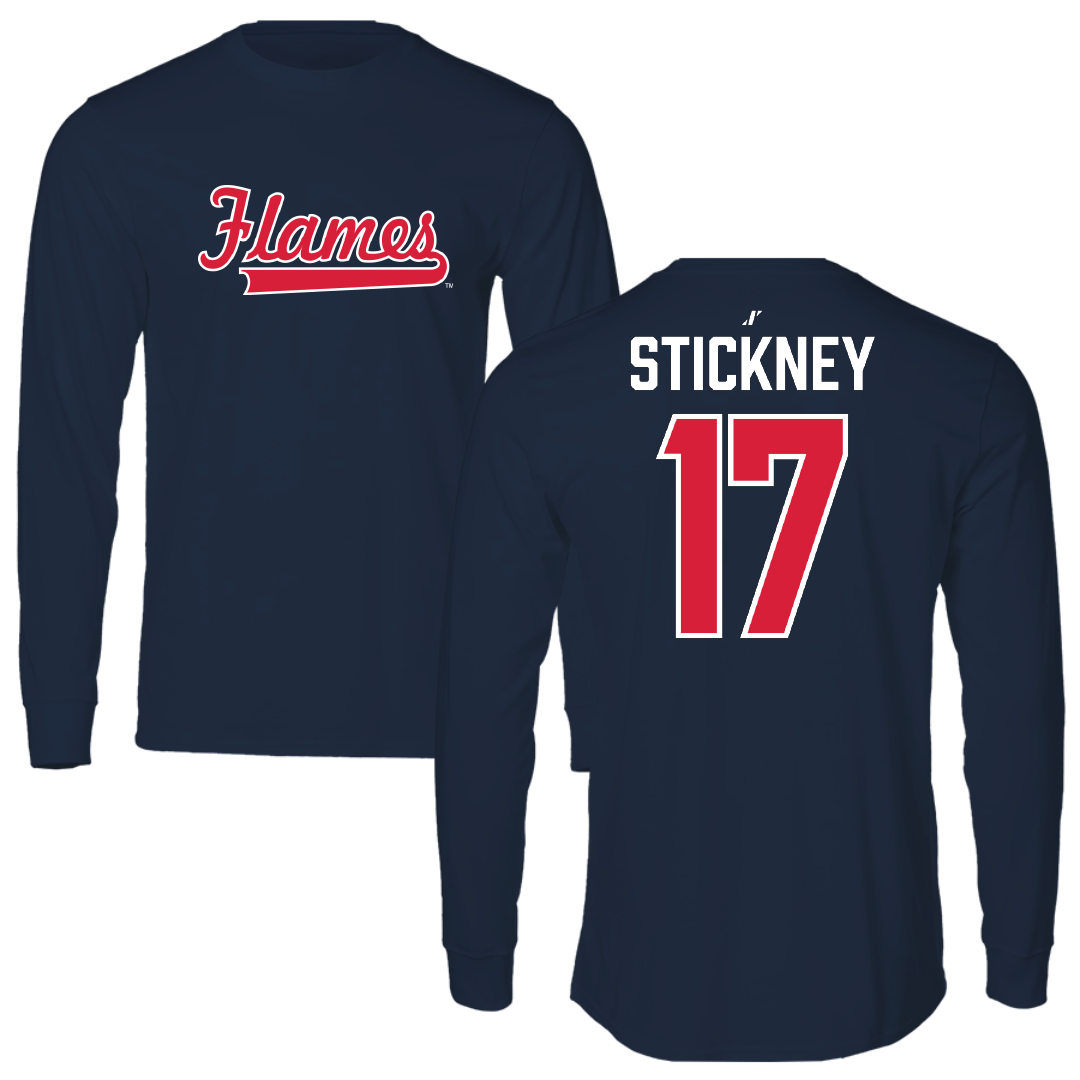 UIC Softball Navy Performance Long Sleeve - #17 Siena Stickney
