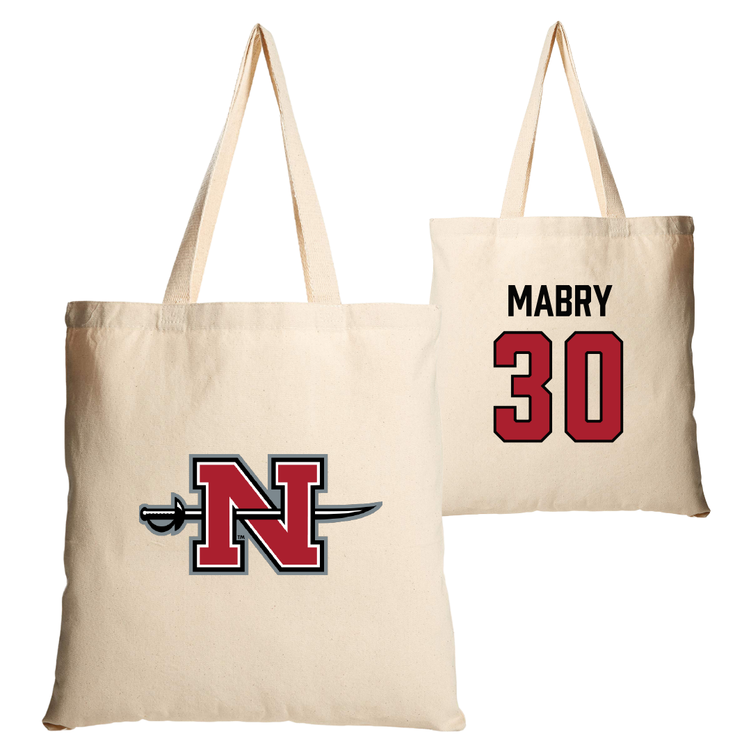Nicholls State University Baseball Tan Canvas Tote Bag - #30 Will Mabry