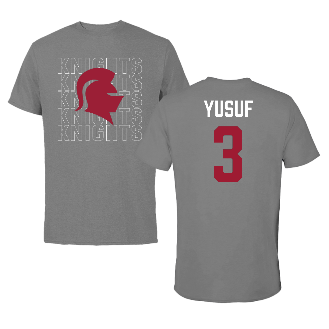 Southern Virginia University Basketball (M) Dark Gray Performance Tee - #3 Mahad Yusuf