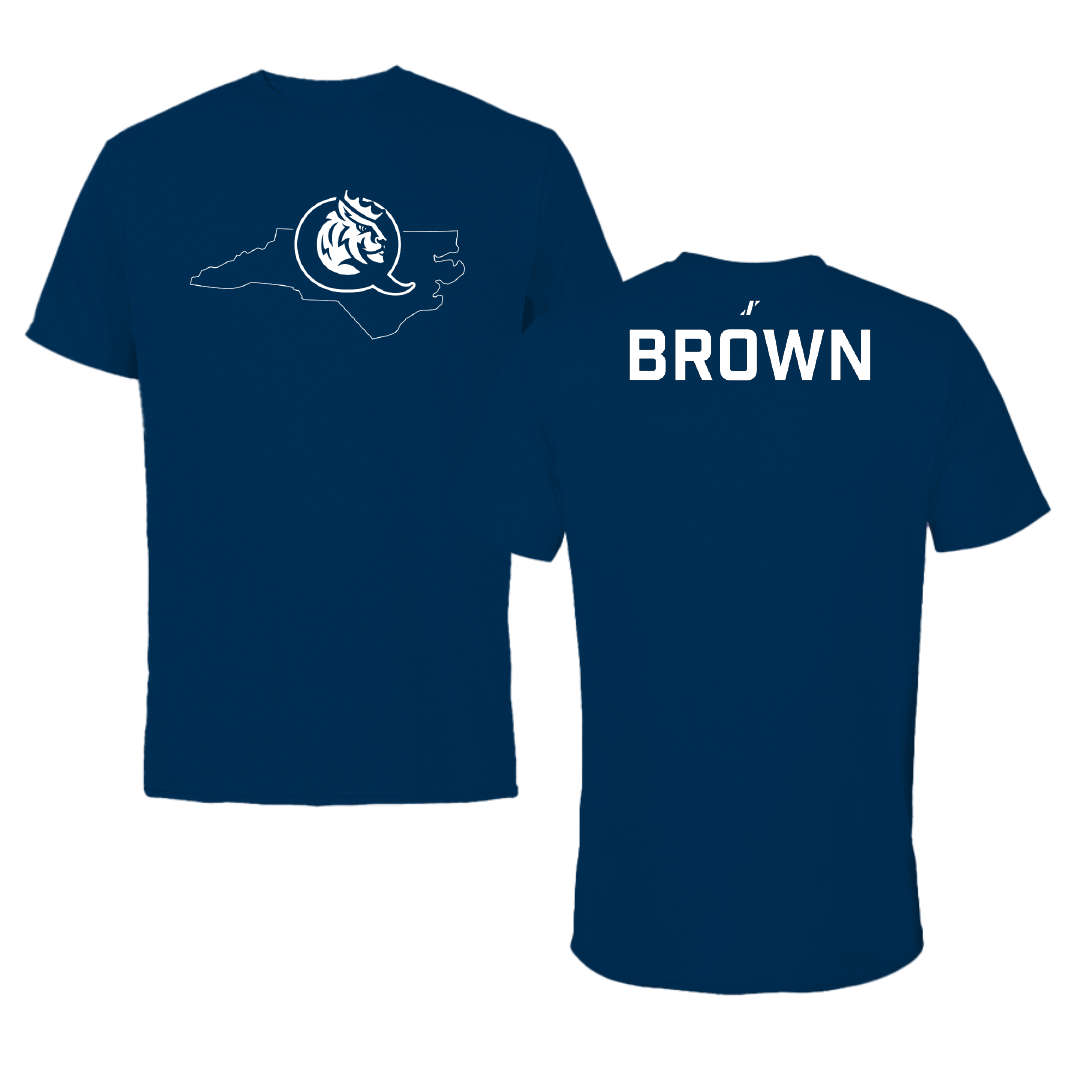 Queens University of Charlotte TF and XC Navy State Tee - Jada Brown