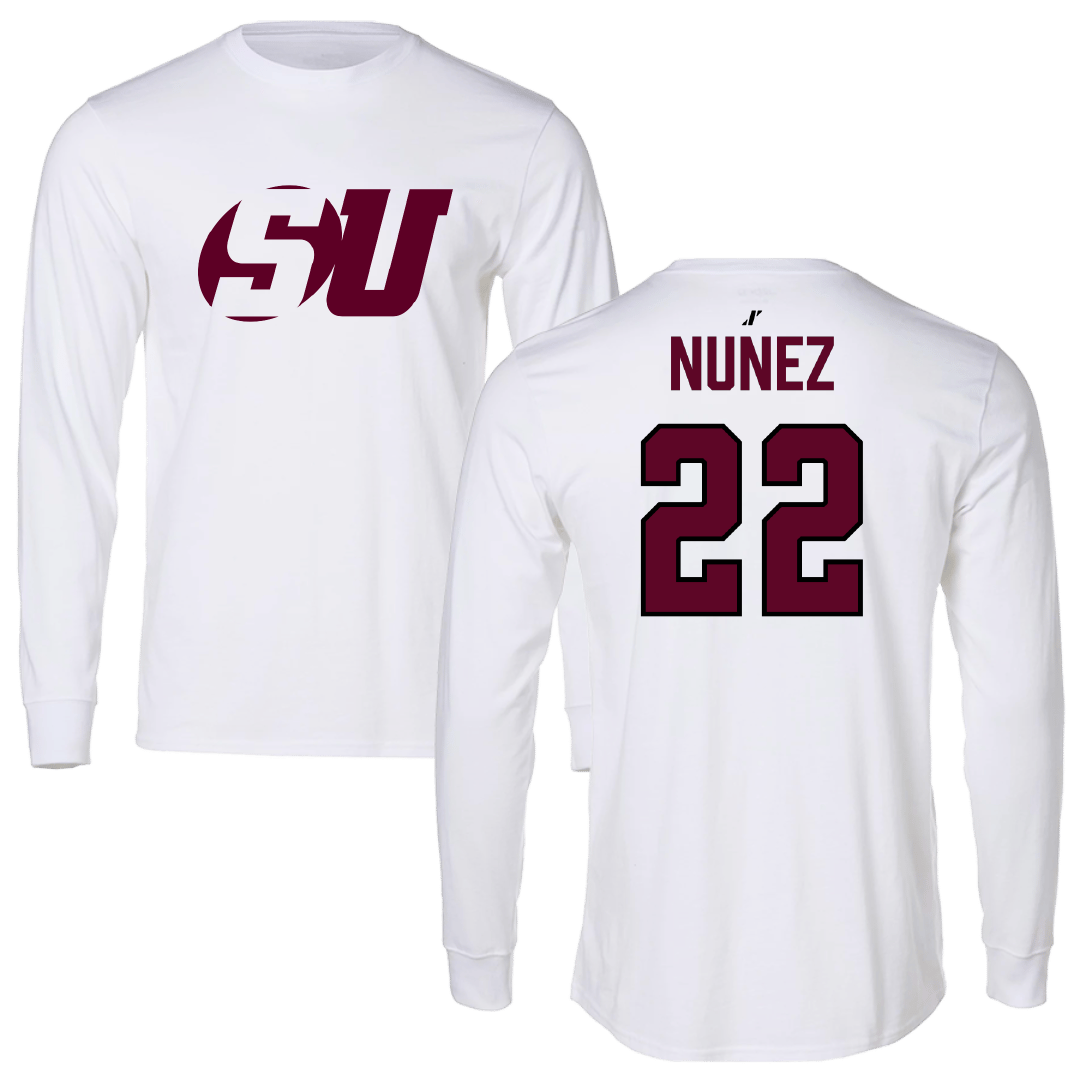 Schreiner University Softball White Long Sleeve - #22 Romy Nunez