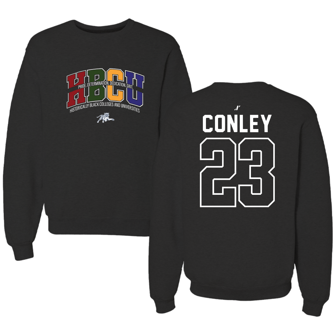 Jackson State University Football Black HBCU Crewneck - #23 Kierrie Conley