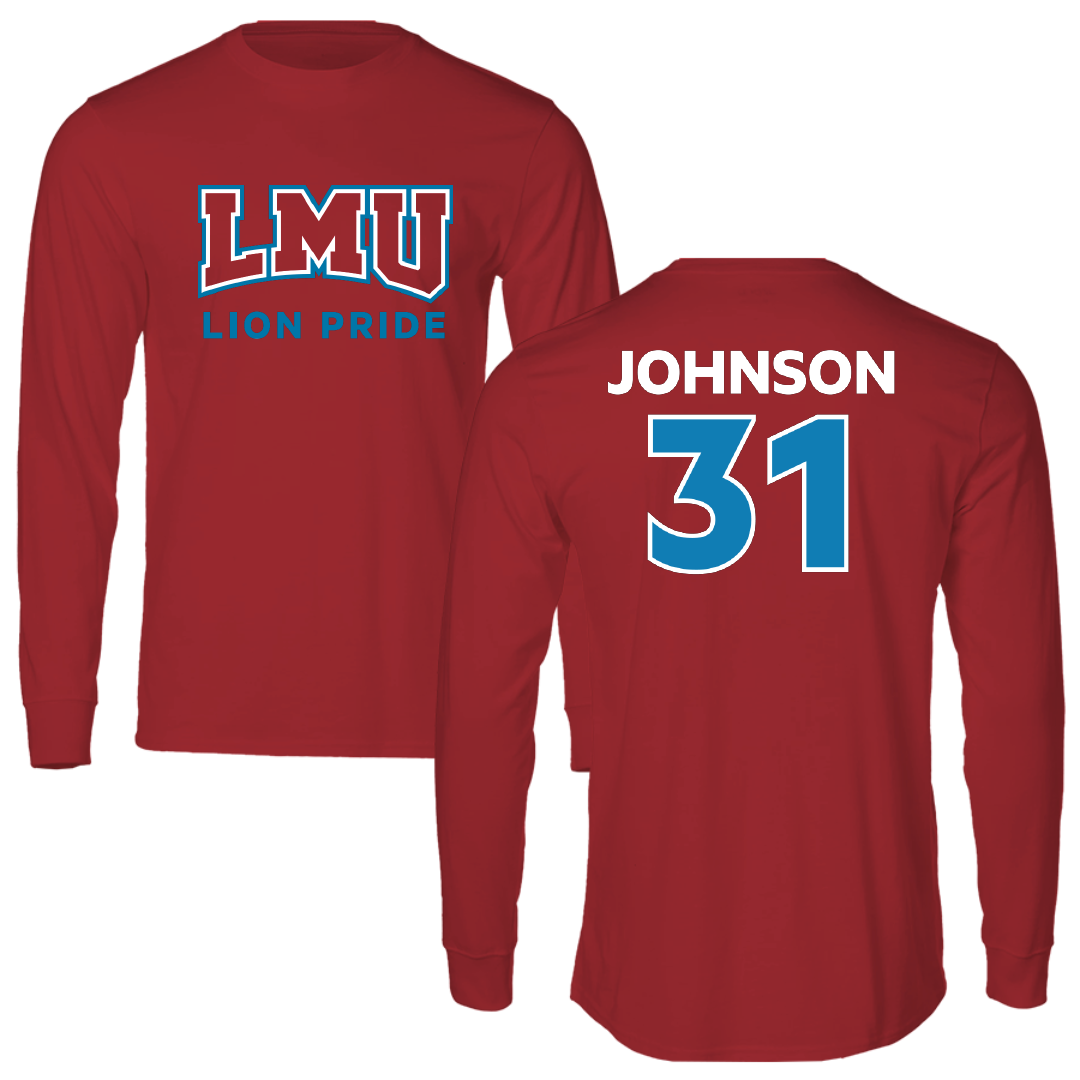 Loyola Marymount University Baseball Canvas Red General Long Sleeve - #31 Alec Johnson
