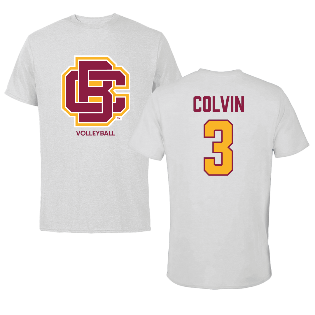 Bethune-Cookman University Volleyball (W) Light Gray Performance Tee - #3 Kiya Colvin