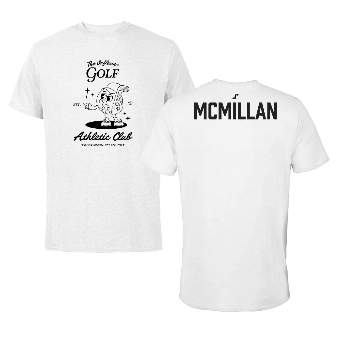 Golf (M) White Influxer Athletic Club Tee - Sam McMillan