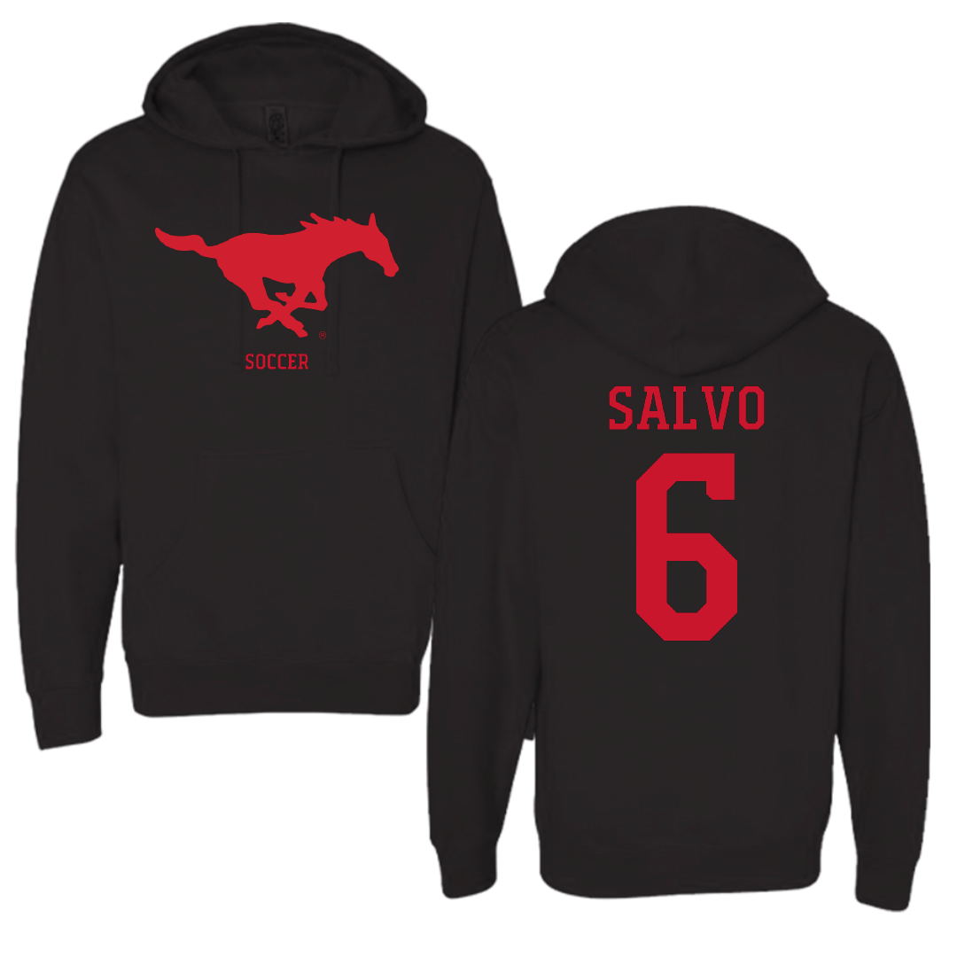 Southern Methodist University Soccer (M) Black Mascot Hoodie - #6 Alex Salvo