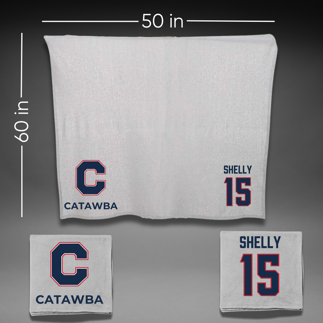 Catawba College Baseball Gray Blanket - #15 Sean Shelly