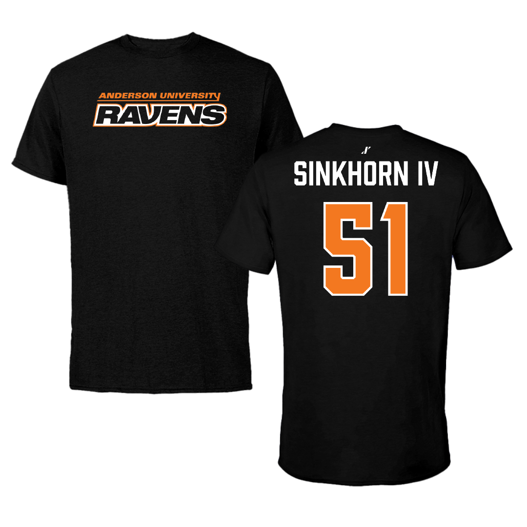 Anderson University (Indiana) Baseball Black Performance Tee - #51 Donald Sinkhorn IV