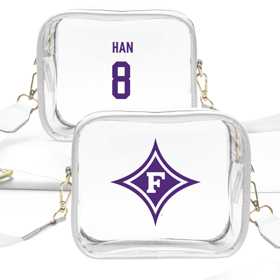 Furman University Tennis (M) White Clear Stadium Bag - #8 Alex Han