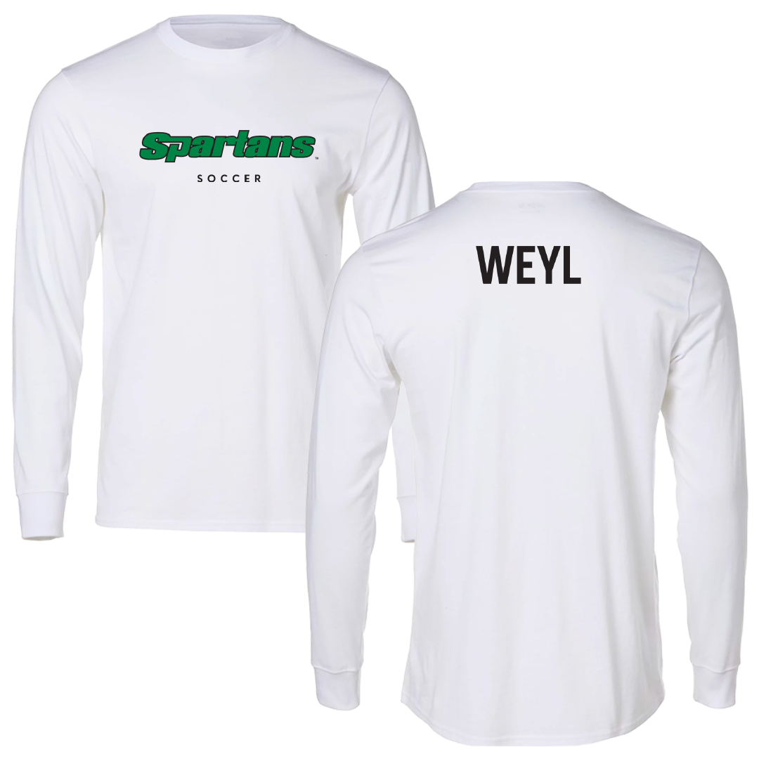 University of South Carolina-Upstate Soccer White Performance Long Sleeve - Jackson Weyl