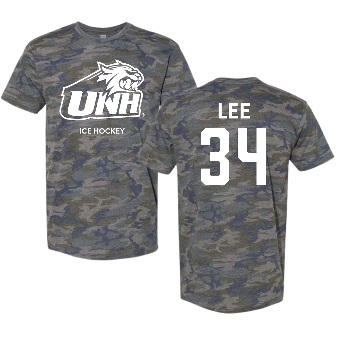 University of New Hampshire Ice Hockey (W) Vintage Camo Tee - #34 Vera Lee
