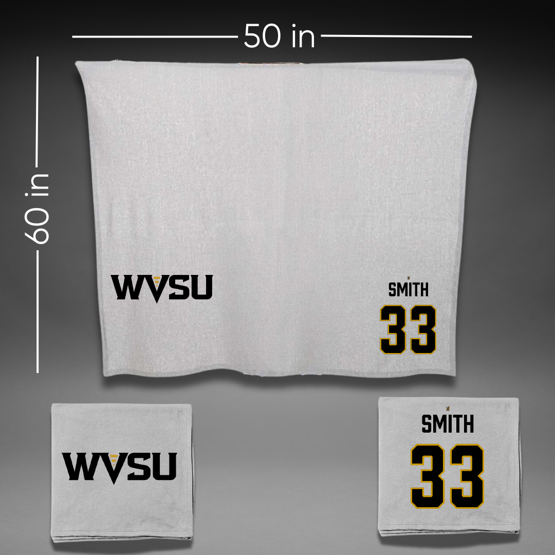 West Virginia State University Basketball (W) Gray Blanket - #33 Makayla Smith