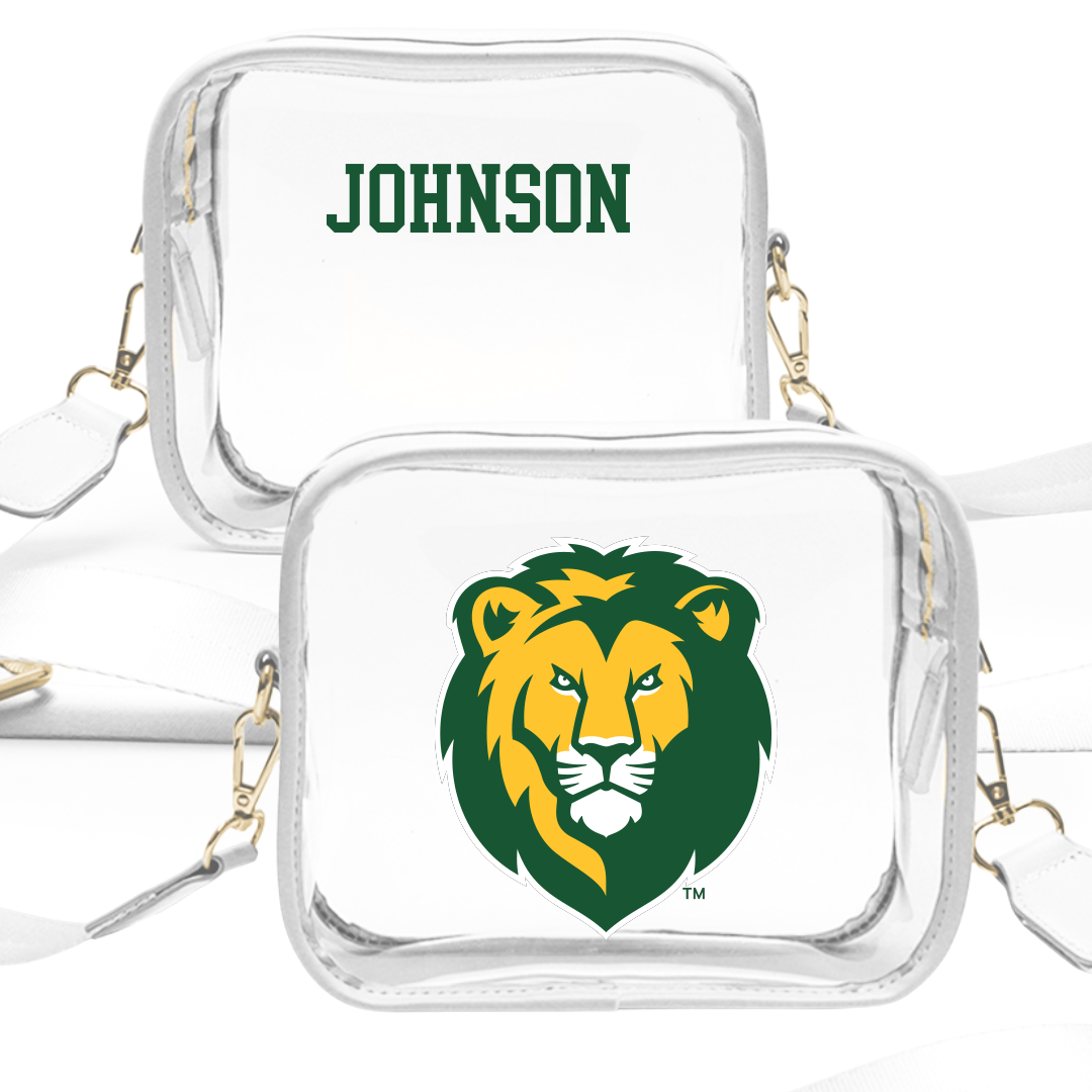 Southeastern Louisiana University TF and XC White Clear Stadium Bag - Bryce Johnson