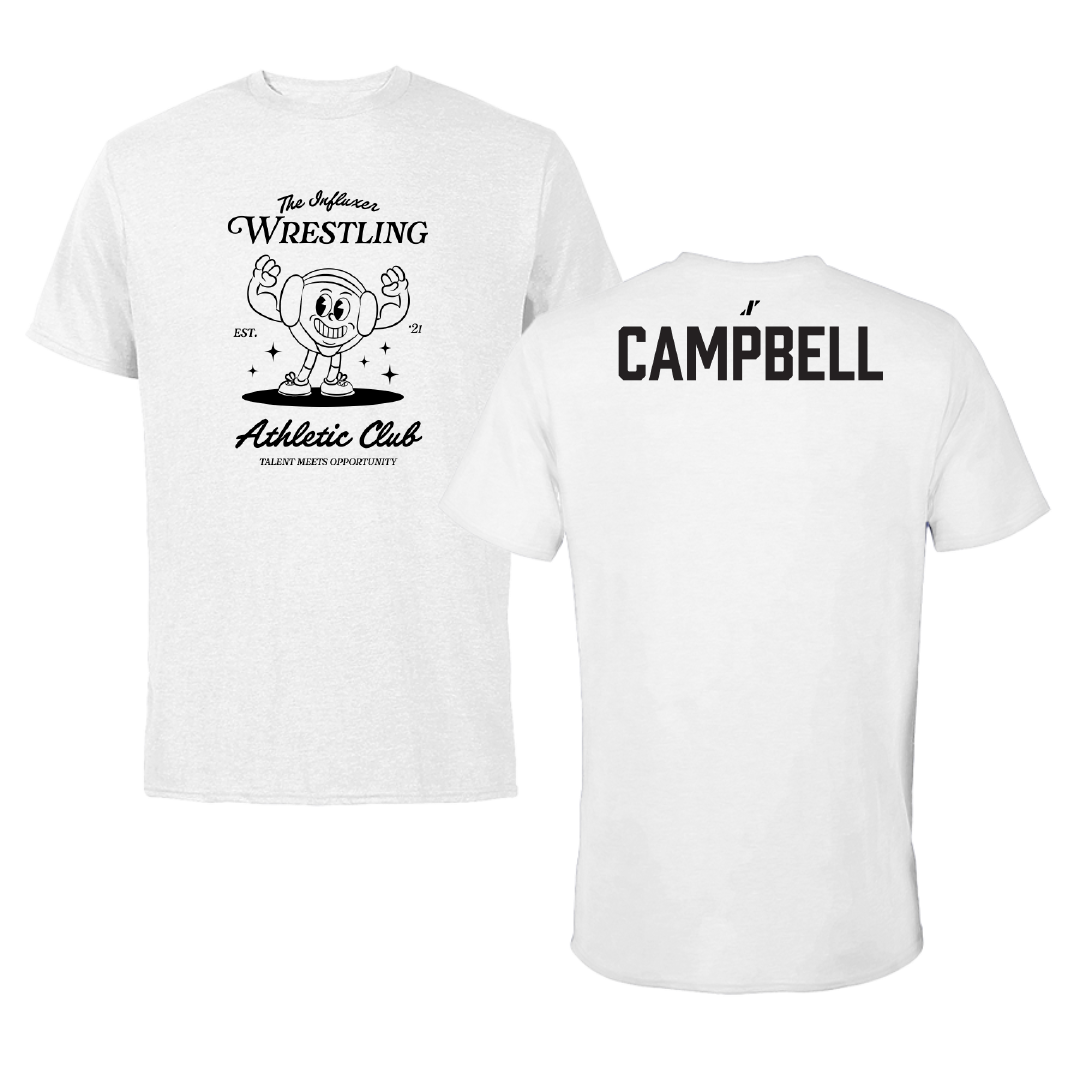 Wrestling White Influxer Athletic Club Tee - Dillon Campbell