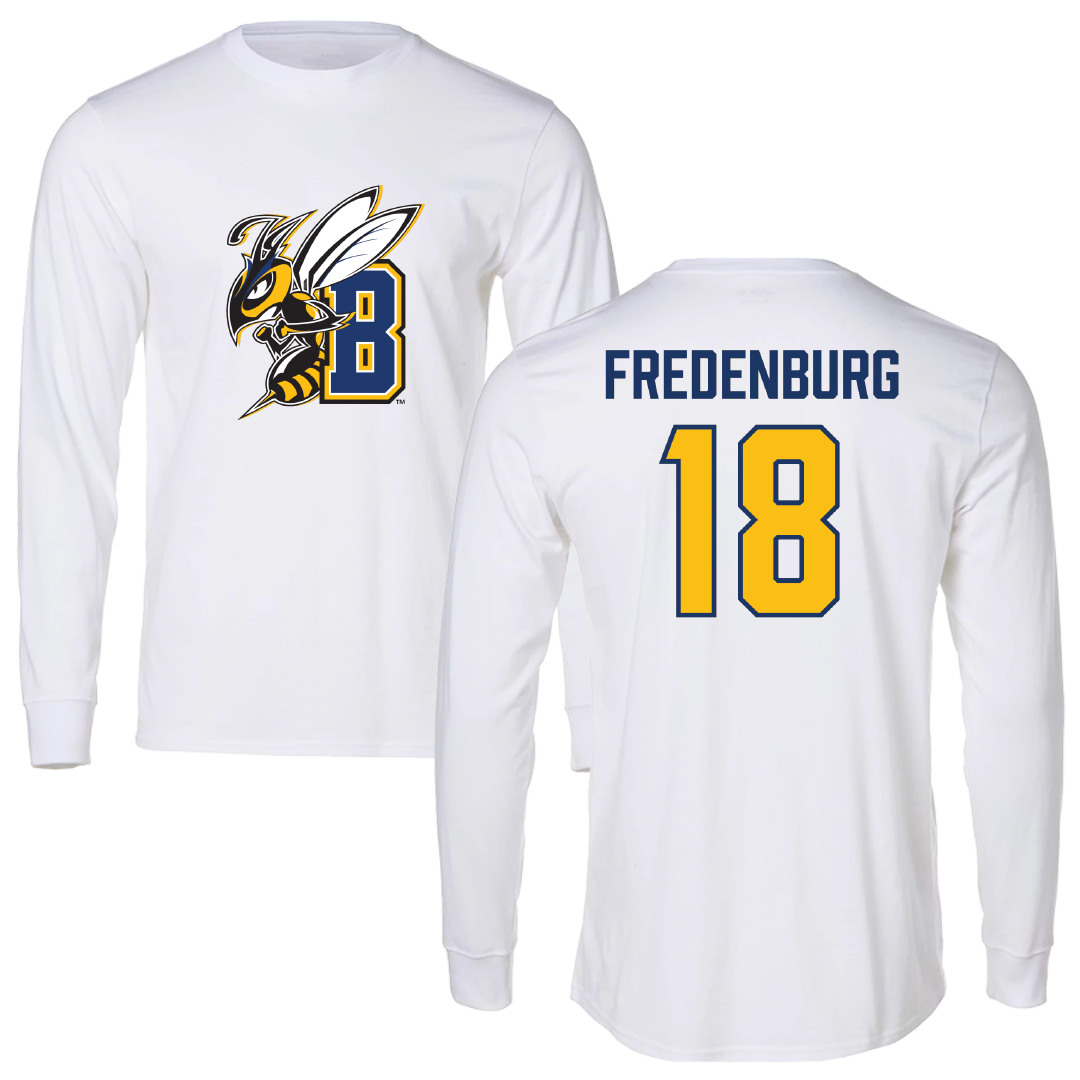 Montana State University Billings Soccer White Performance Long Sleeve - #18 Chloe Fredenburg