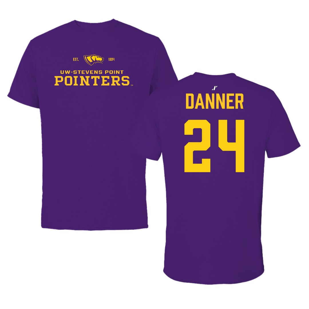 University of Wisconsin-Stevens Point Soccer Purple General Tee - #24 Rita Danner