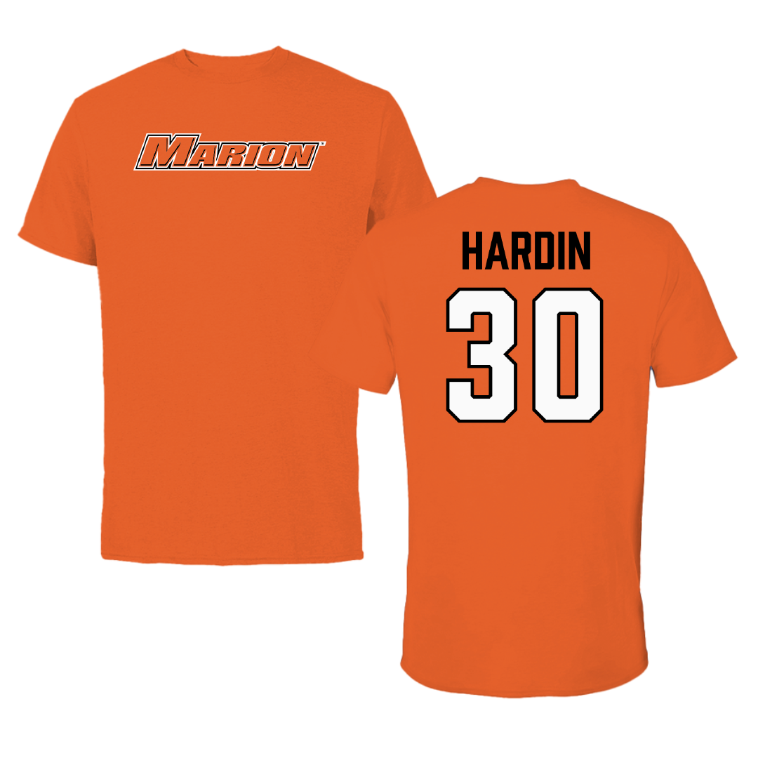 Marion Military Institute Baseball Orange Performance Tee - #30 Cooper Hardin