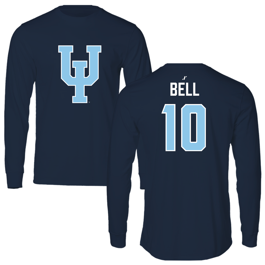 Upper Iowa University Football Navy Performance Long Sleeve - #10 Maxwell Bell